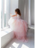 Blush Pink Tulle Flower Girl Dress Photoshoot Dress